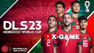 تحميل دريم ليج 2023 مود منتخب المغرب بأخر الاطقم DLS 23 MOROCCO WORLD CUP 2022 