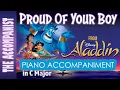 Download Lagu Proud Of Your Boy (Aladdin) | Piano Accompaniment in C Major [Karaoke Lyrics in CC]