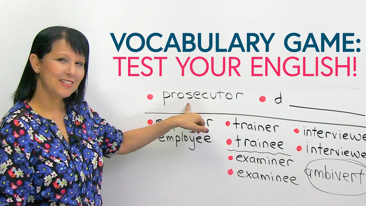 English Vocabulary Game: Guess the people!