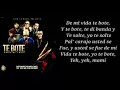 Te Bote Remix - (Letra) Casper, Nio García, Darell, feat Nicky Jam, Ozuna, Bad Bunny