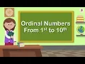 Ordinal Numbers | Mathematics Grade 1 | Periwinkle