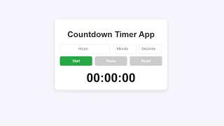 Frontend Projects Build a Countdown Timer App with HTML CSS JavaScript - Boost Your Skills