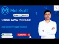 MULESOFT TRAINING DAY23 - UNDERSTANDING JAVA MODULE