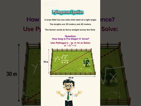 50m Secret Revealed! 🔺 30–40–50 Triangle Trick #shorts #pythagoreantheorem