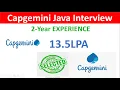 Capgemini Interview experience Java Developer 2 years experience