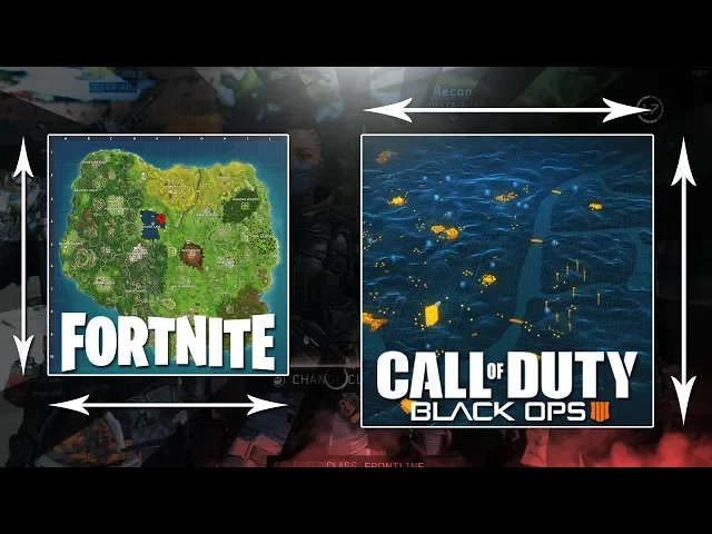 Black Ops 4 Battle Royale "Blackout" Map Size vs. Fortnite! (BO4 Gameplay)
