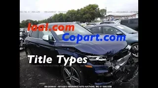 Title Types Salvage Rebuilt Scrap Etc