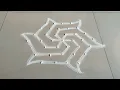 7 4 Dot Rangoli Easy Rangoli Daily Rangoli Small Kolam Rangoli simple Design