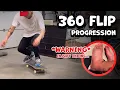 My TRE FLIP 360 Flip Progression WARNING INJURY-ENDING 6 Month Skateboarding Progression