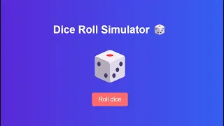 Dice Roll Simulator HTML CSS JavaScript Tutorial