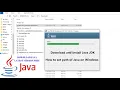 How to download and install Java JDK on Windows 10 - Set path in Java