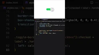 Toggle Switch Animation HTML CSS