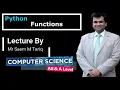 A Level Computer Science 9618 Python Functions