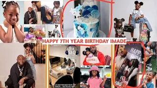 sophia momodu and davido made a special wish at imade 7th year birthday as they celebrate together