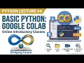 Basic Python Programming with Google Colab Lecture Introductory Series