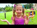 Nastya turns dad's food into jelly