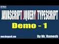TypeScript tutorials Demo - 1 by Mr Ramesh On 28-06-2022 7AM IST