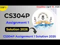 CS304P Assignment 1 Solution 2026 CS304P Assignment No 1 CS304P Assignment