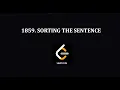 1859 Sorting the Sentence