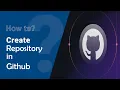 creating github repository - Github Tutorial for Beginners