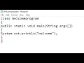 Java simple welcome program
