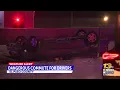 Dangerous road conditions cars rollover and spin out on I-25 in Colorado Springs