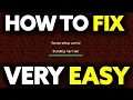 How To Fix Minecraft World Stuck on Building Terrain Very EASY