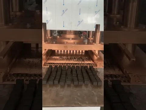 The Bricks making with copper machine