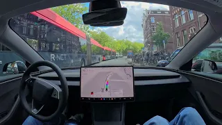 Tesla Self-Driving in Amsterdam
