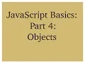 JavaScript Basics Part 4 Objects