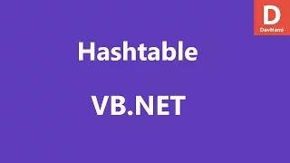 VB Net Hashtable