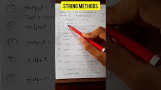 String methods in Java