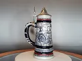 A221 Vintage 1976 Avon Collectors Stein bighorn sheep Alaskan moose falcon