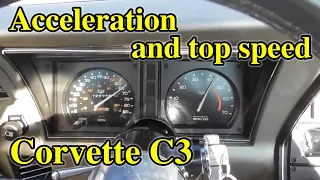 Chevrolet Corvette C3 3RD generation acceleration and top speed