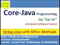 String class in Java with Other Methods Strings in Java Programming java lang package