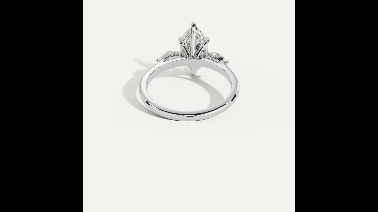 Charlotte丨Marquise Lab-Grown Diamond Three-Stone Engagement Ring