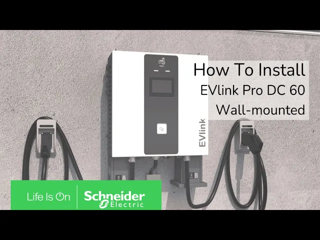 Зарядна станция за стена EVlink Pro DC 60kW, 3x400VAC+N 3x100A, с кабели 2х CCS, IP55 IK10, RFID Ethernet 4G, SE, Зарядни станции за електромобили, EVD1S60TBB