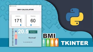 Create an Advance BMI Calculator using Python GUI Tkinter Project