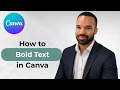 How to Bold Text in Canva EASY