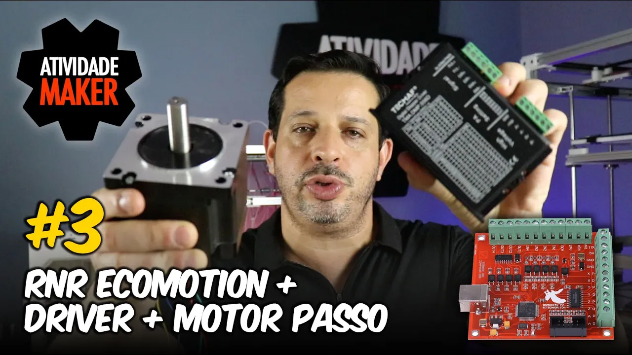 Placa CNC RNR ECOMOTION + Mach3 + Driver + Motor de Passo #3