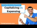 Capitalizing vs Expensing
