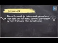 Java 8 Stream API - 51 Return comparison of a Person object based on first name and then last name