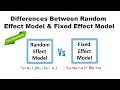Differences Between Random Effect Model and Fixed Effect Model