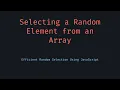 Random Element from Array