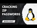 How to CRACK ZIP PASSWORDS Using JOHN the RIPPER in Linux Ubuntu Kali Linux