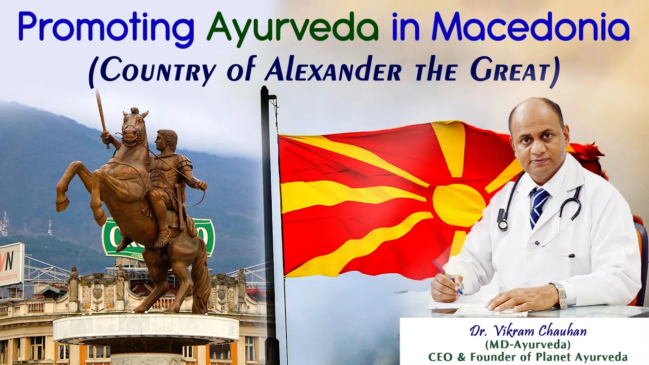 Watch Video Dr. Vikram Chauhan in Macedonia, Europe - Promoting Ayurveda - Interview To Kanal 5 TV Channel