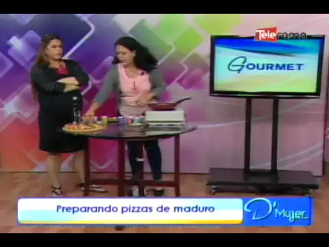 Preparando pizzas de maduro