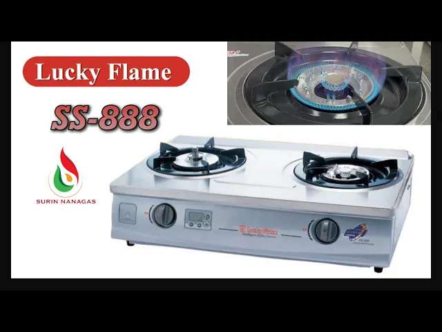 Lucky Flame รุ่น SS-888 เตาแก๊สแบบตั้งโต๊ะ ระบบดิจิตอล