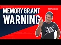 Memory Grant Warning in SQL Server