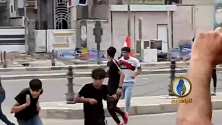 متداول مقطع يوضح قيام ميليشيا العصائب بإطلاق النار بشكل مباشر تجاه المتظاهرين في ميسان 
